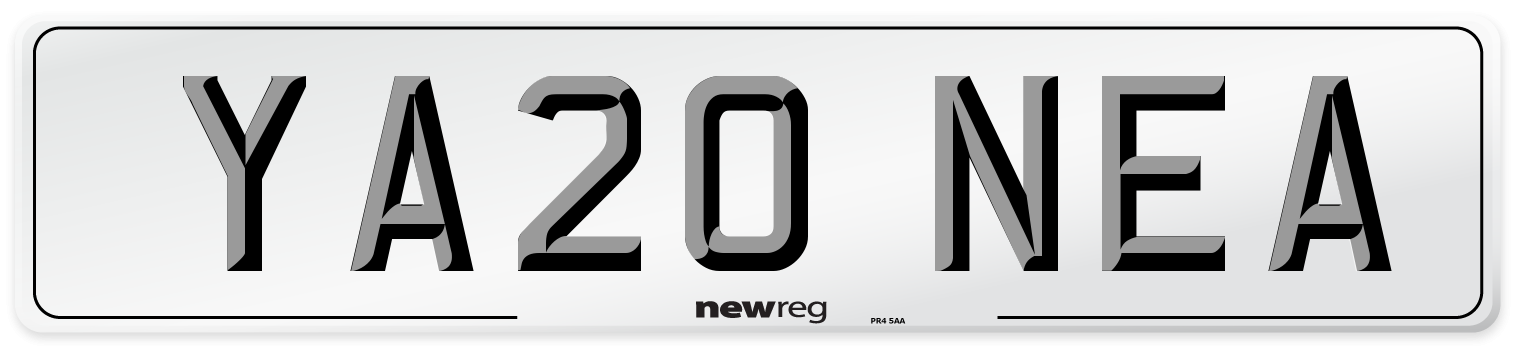 YA20 NEA Number Plate from New Reg